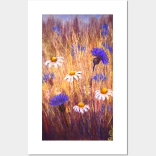 Wild flowers field Posters and Art